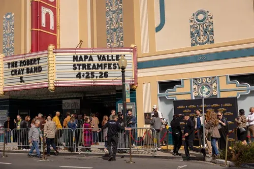 Uptown Theatre marquee during StreamFest